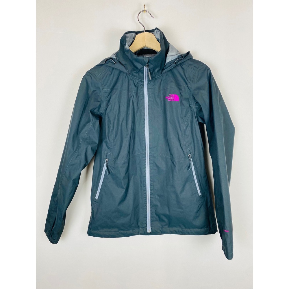 The North Face DryVent Rain Jacket Womens Small Gray Pink NF0A3C7N Waterproof